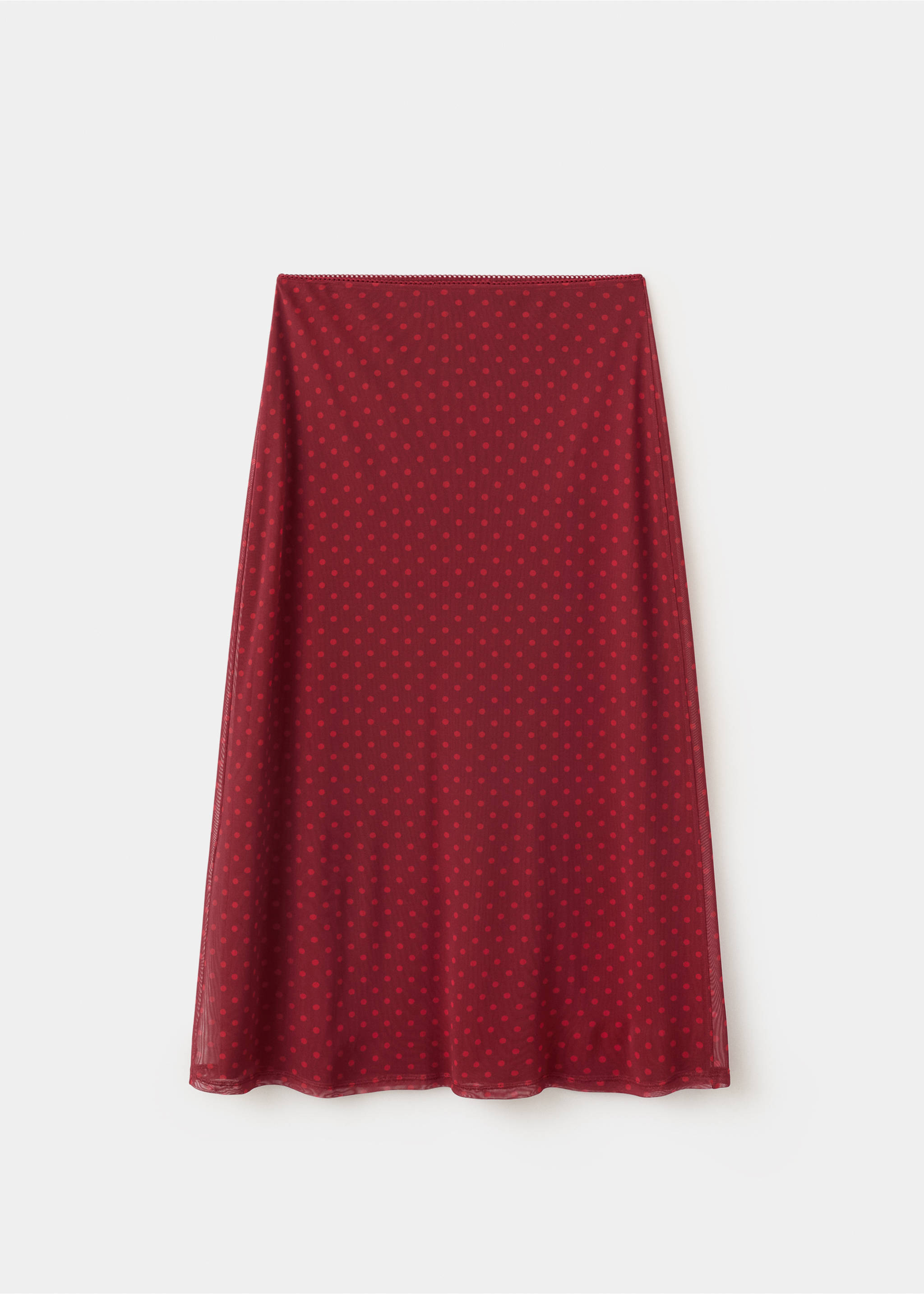 Polka dot tulle skirt - Article without model, Red. Ref: 37071471-00.
