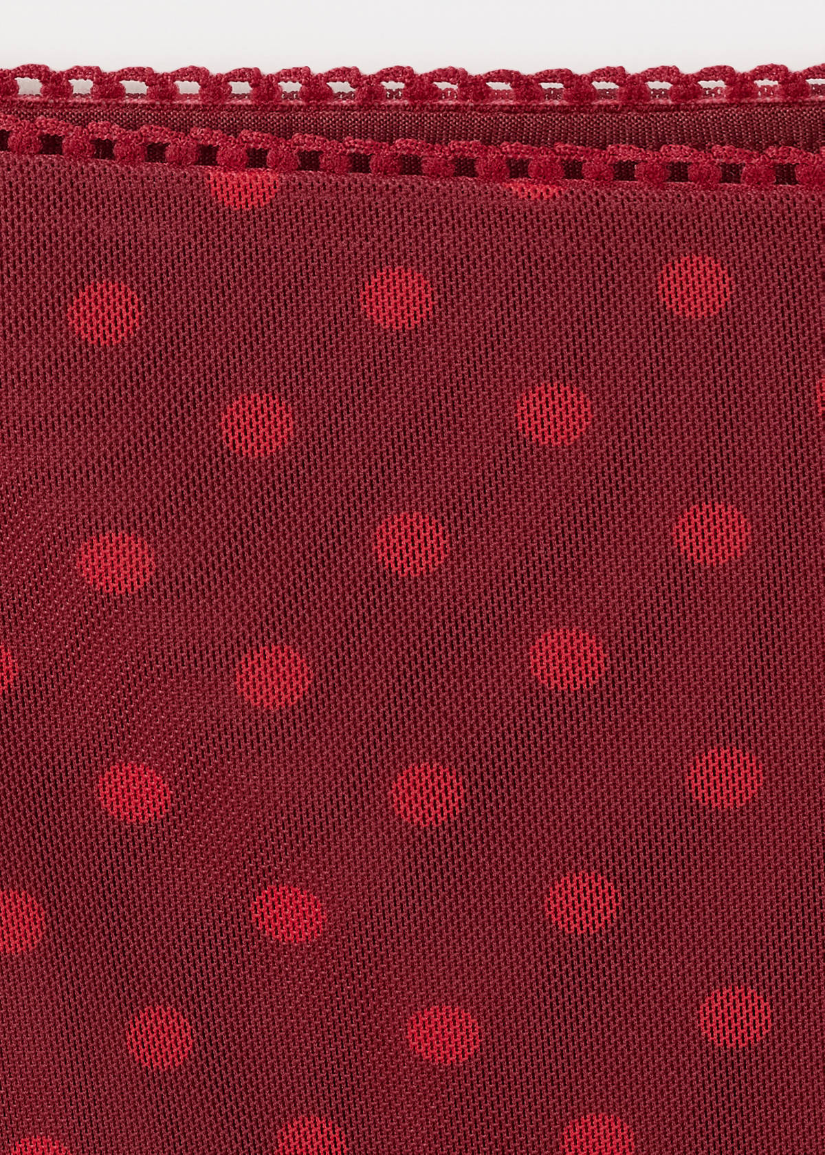 Polka dot tulle skirt — Red