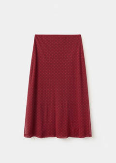 Polka dot tulle skirt — Red 5