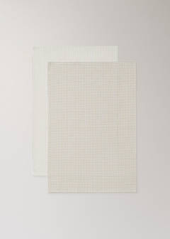 Check and stripe-print kitchen towels — Light/Pastel Brown 2