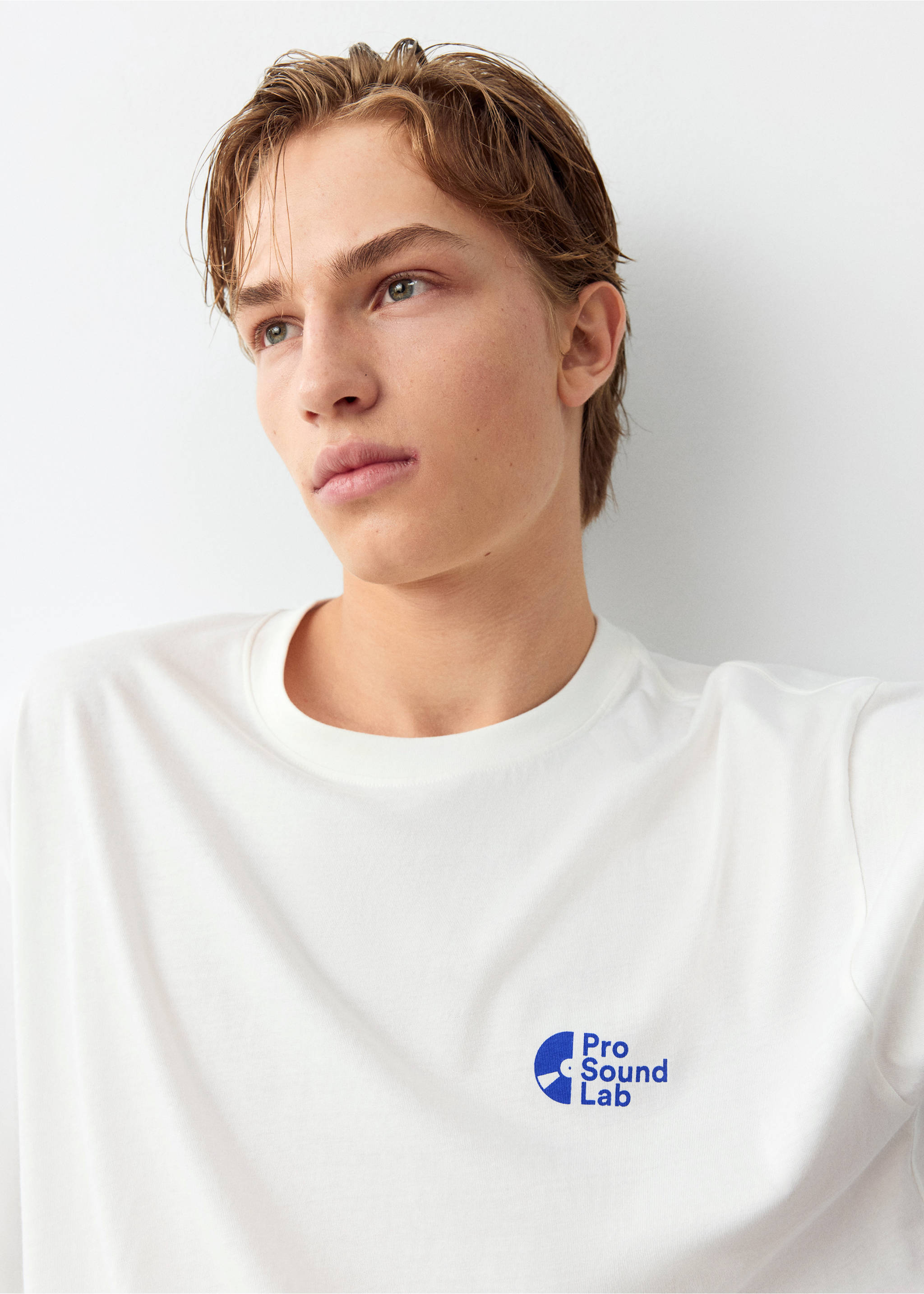 Camiseta algodón estampada - Detalle del artículo 1, Blanco roto. Ref: 37071475-00.