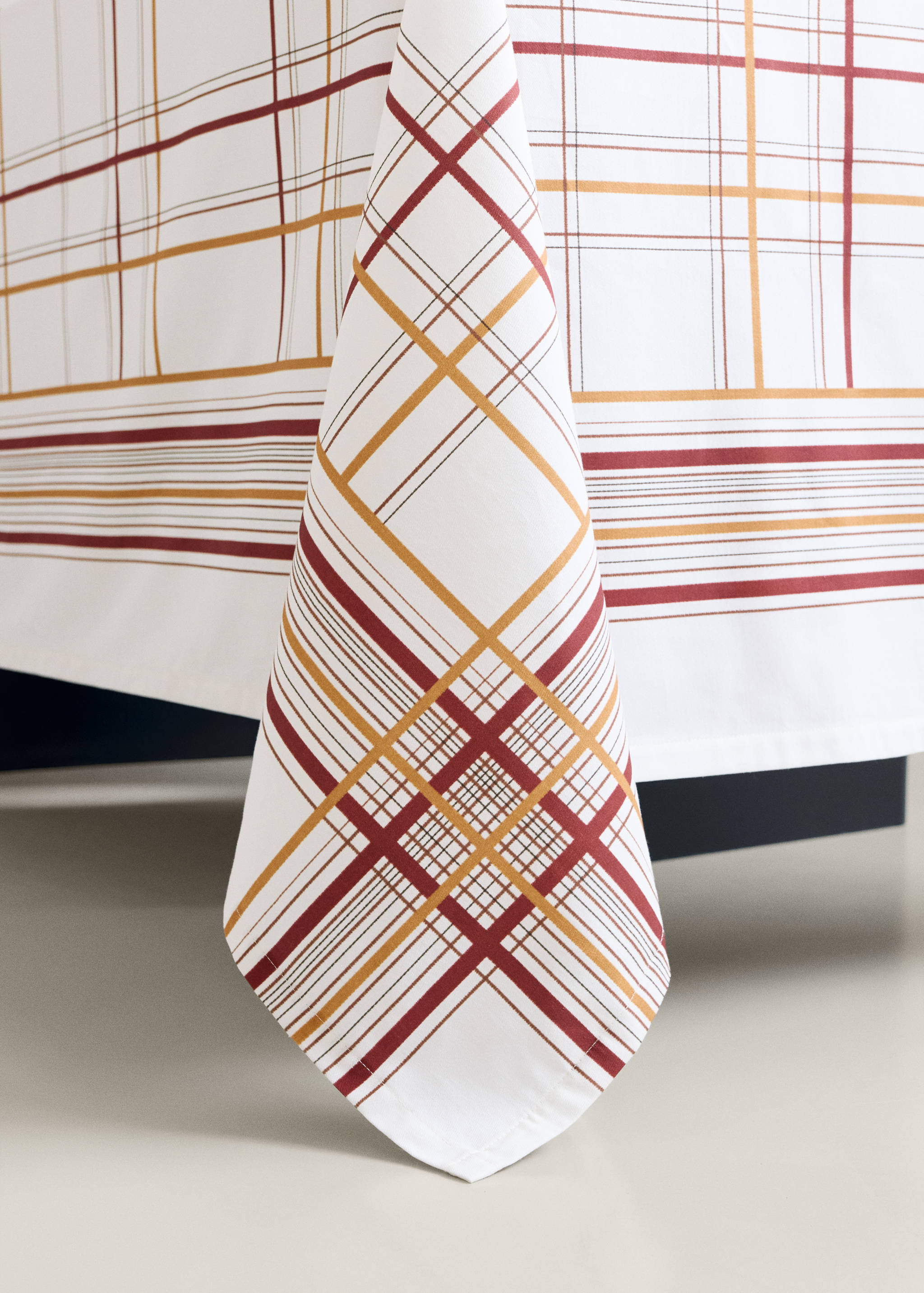 Mantel algodón estampado cuadros de 6 a 8 comensales - Detalle del artículo 8