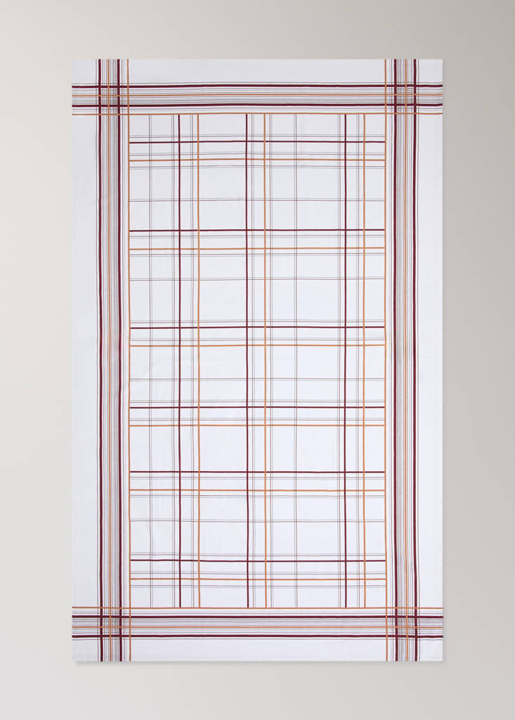 Cotton check-print tablecloth for 6 to 8 diners - thumbnail 4