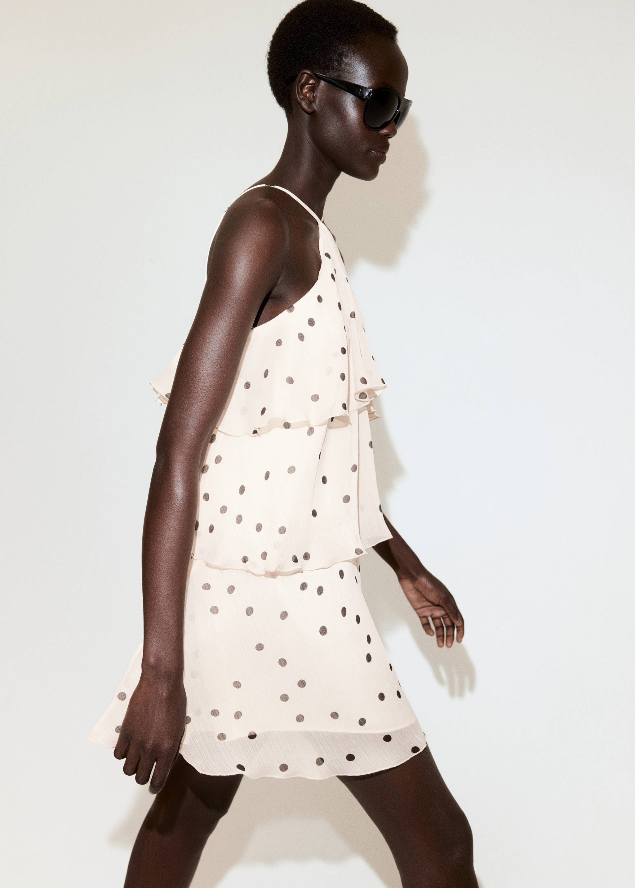 Halter polka dot dress - Medium plane