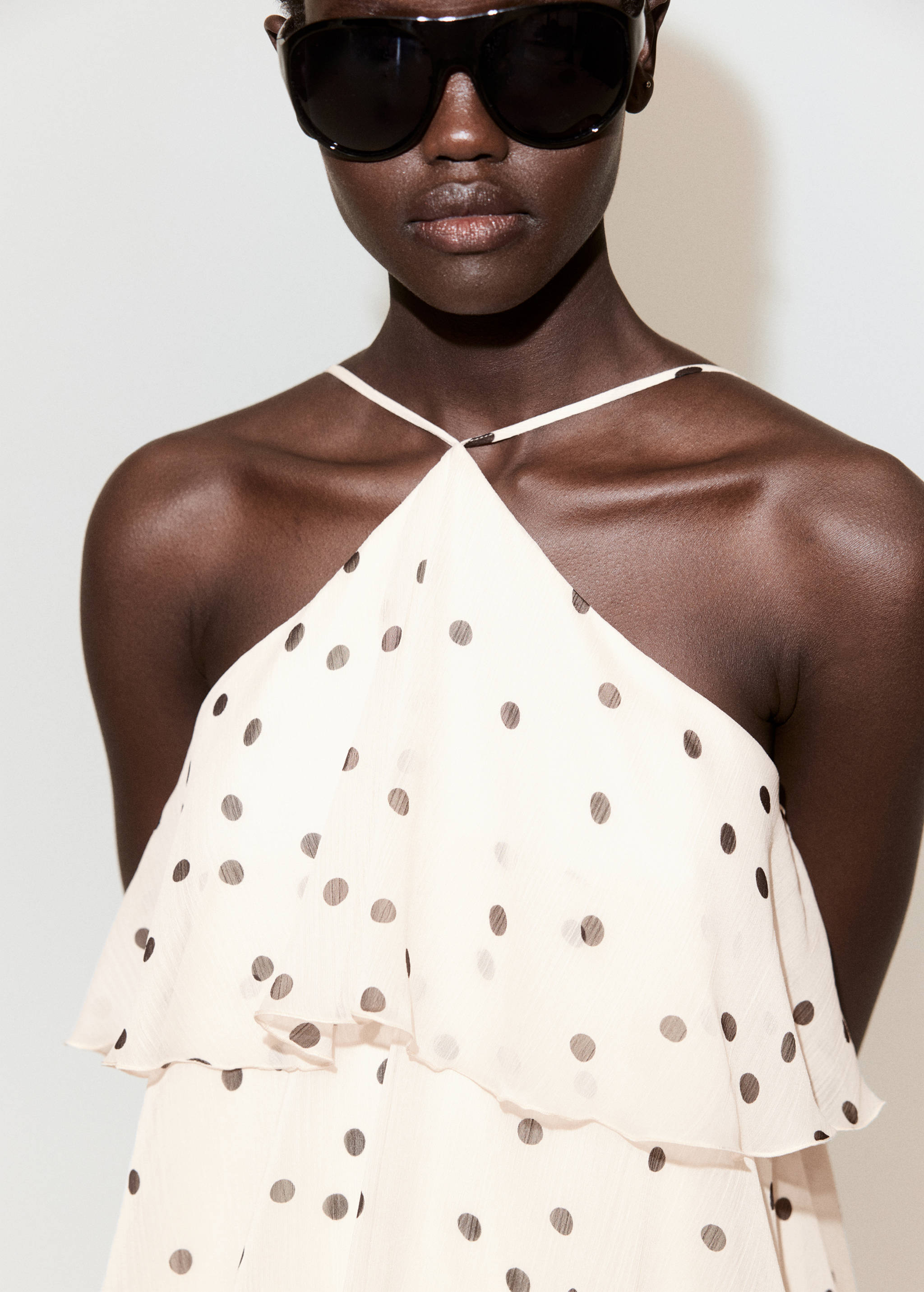 Halter polka dot dress - Details of the article 1