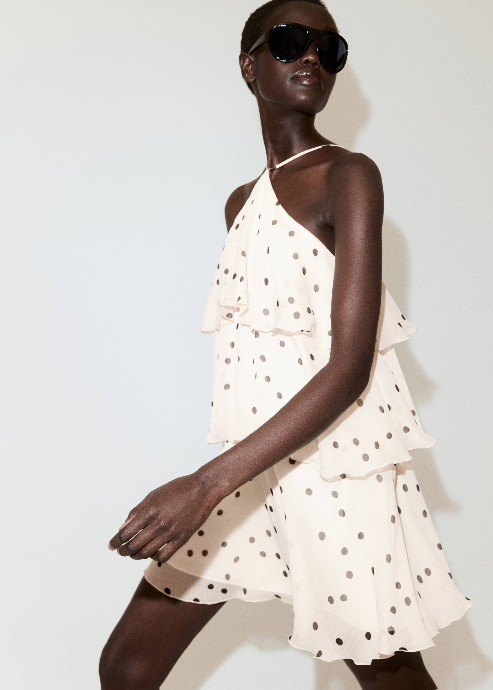 Halter polka dot dress - Details of the article 2