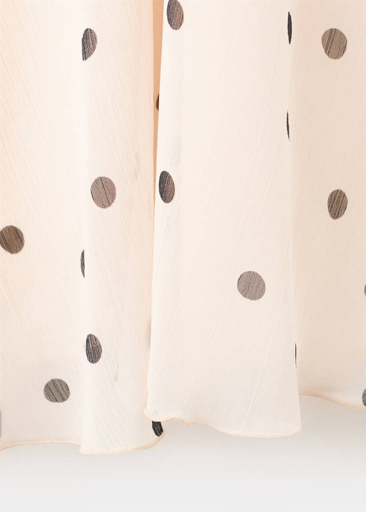 Halter polka dot dress — Ecru