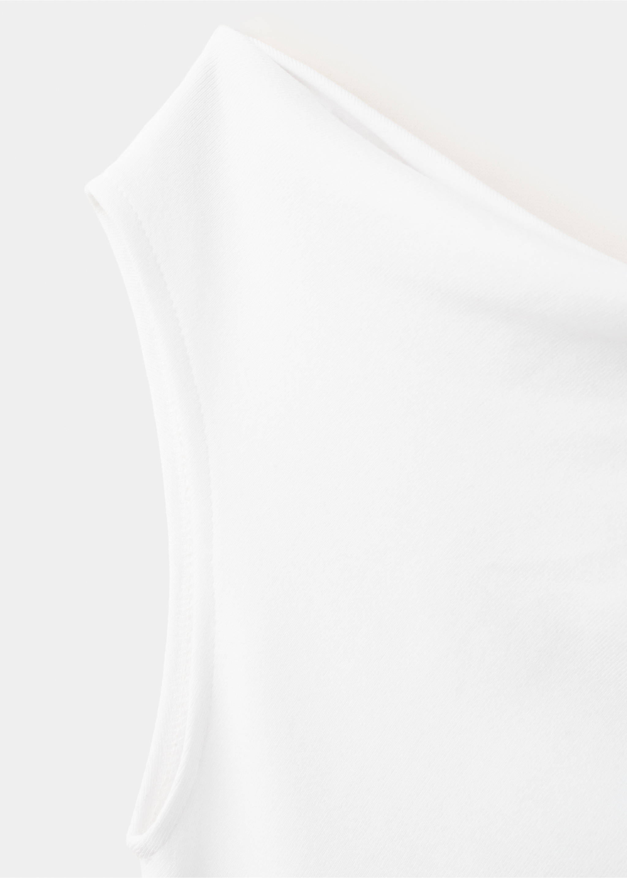 T-shirt asymétrique froncé - Détail de l'article 8, Blanc. Ref: 37071483-00.