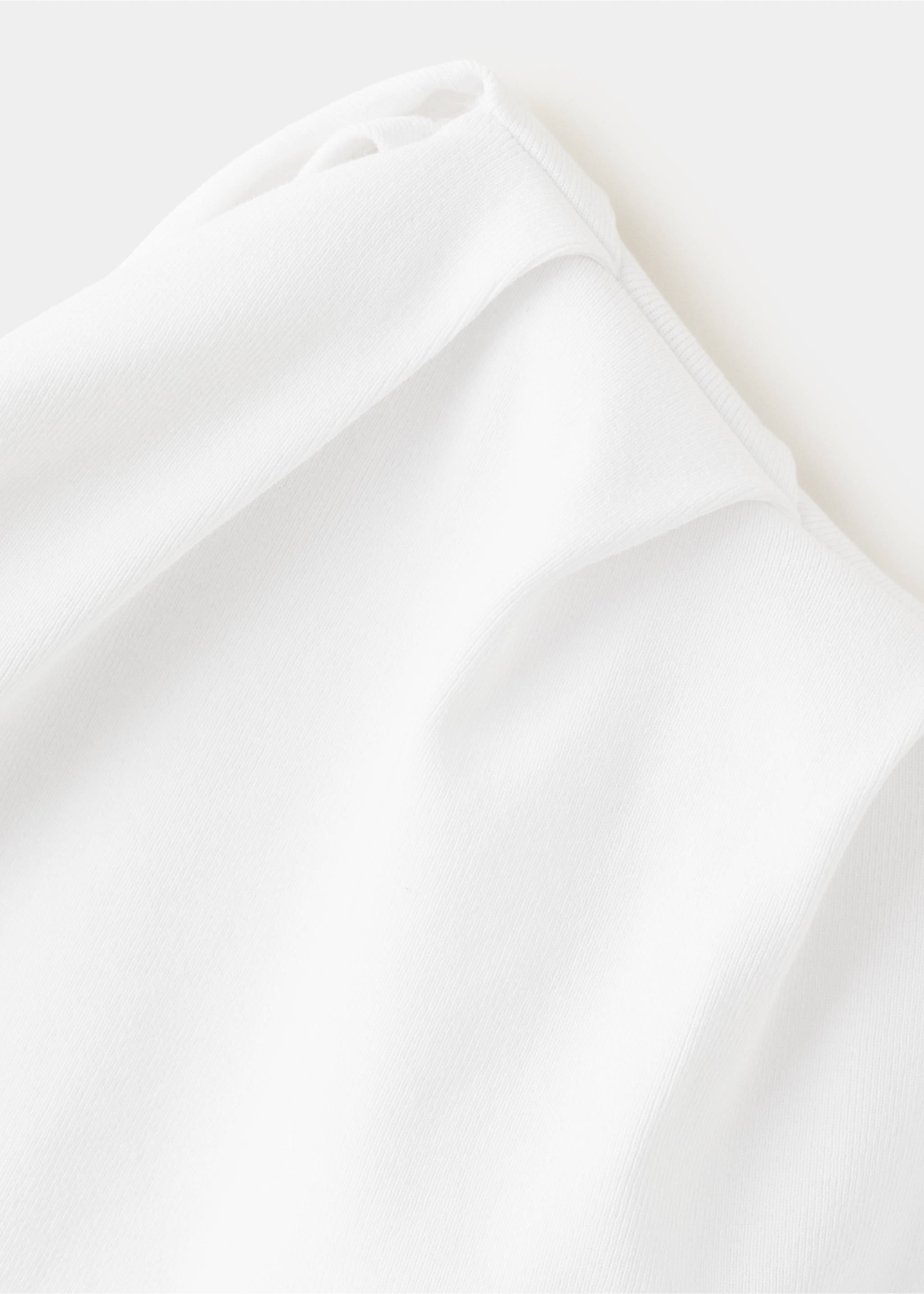 T-shirt asymétrique froncé - Détail de l'article 0, Blanc. Ref: 37071483-00.
