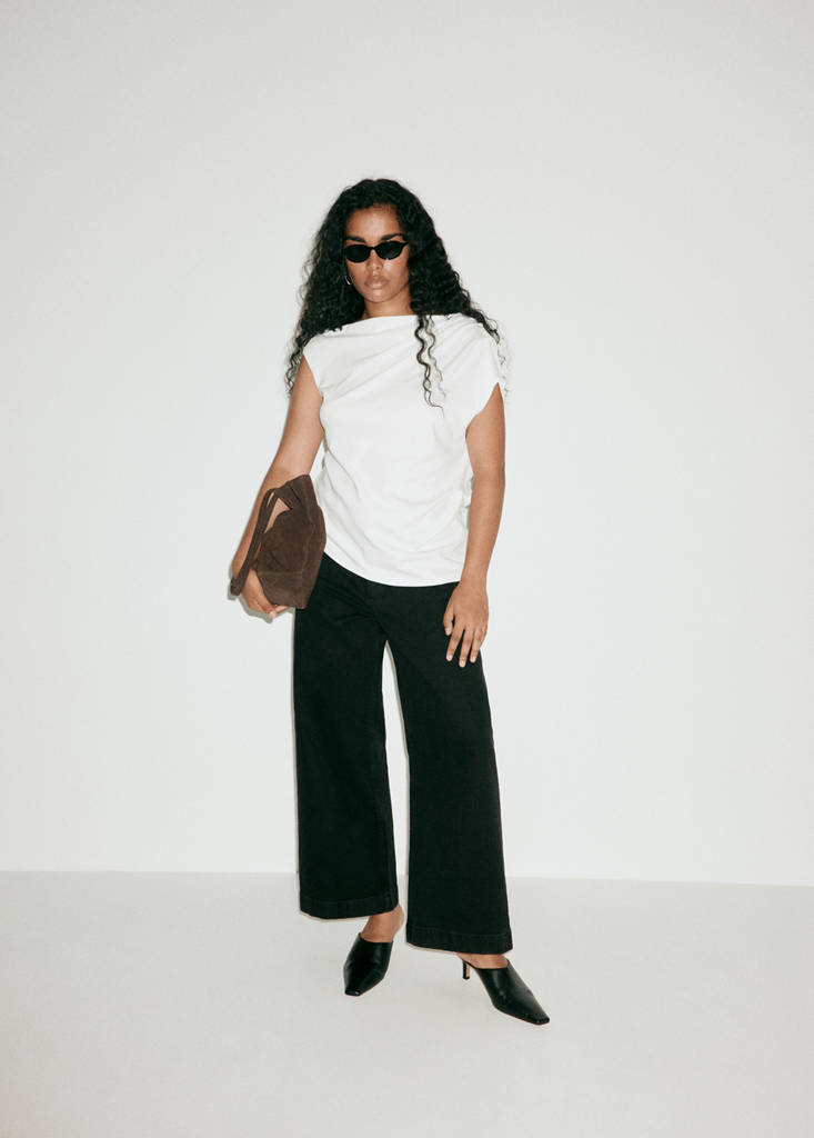Asymmetrical ruched t-shirt - thumbnail 7