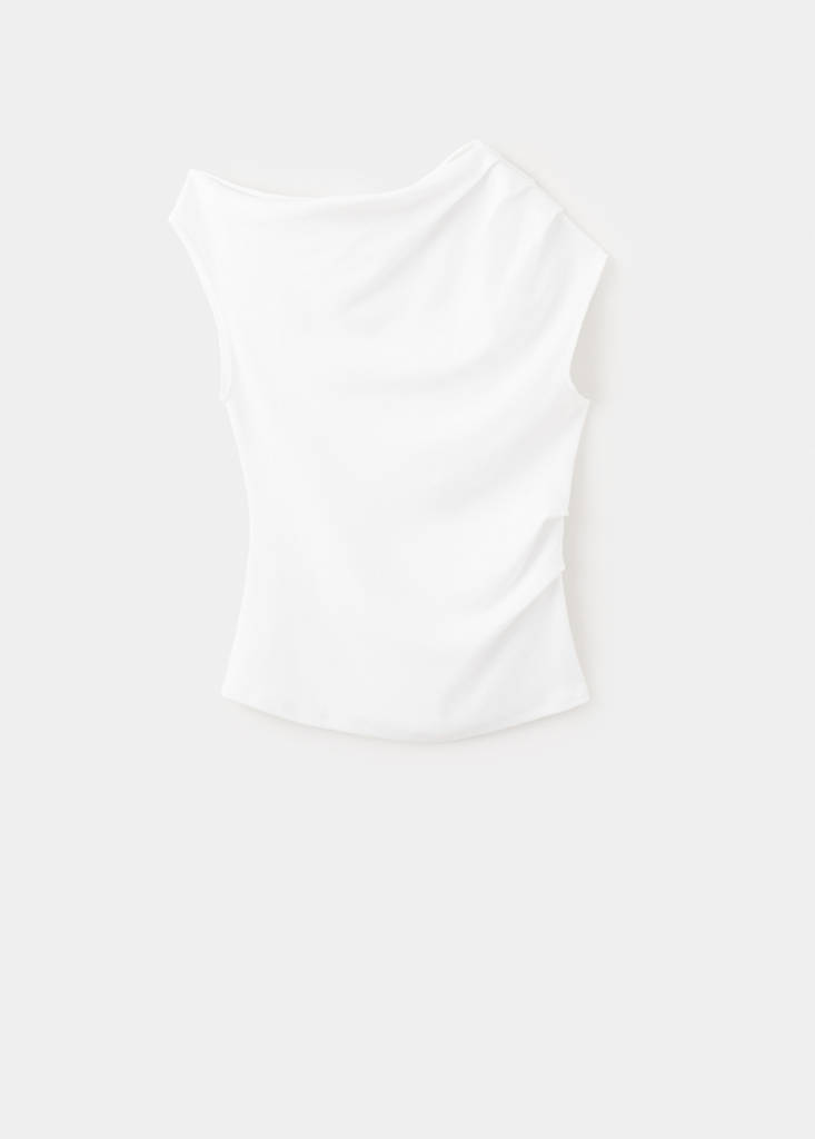 Asymmetrical ruched t-shirt - thumbnail 4