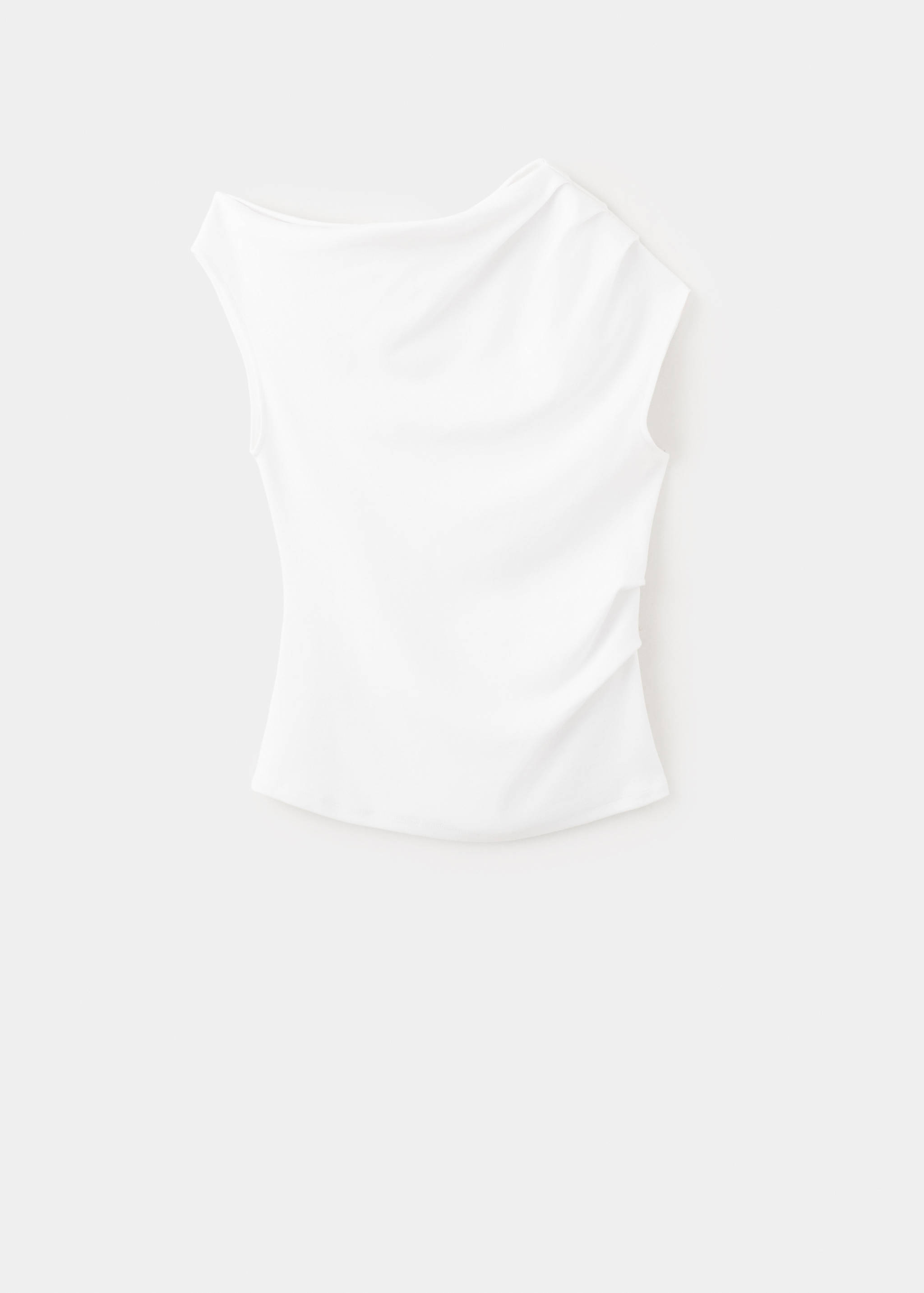 T-shirt assimétrica enrugada - Artigo sem modelo