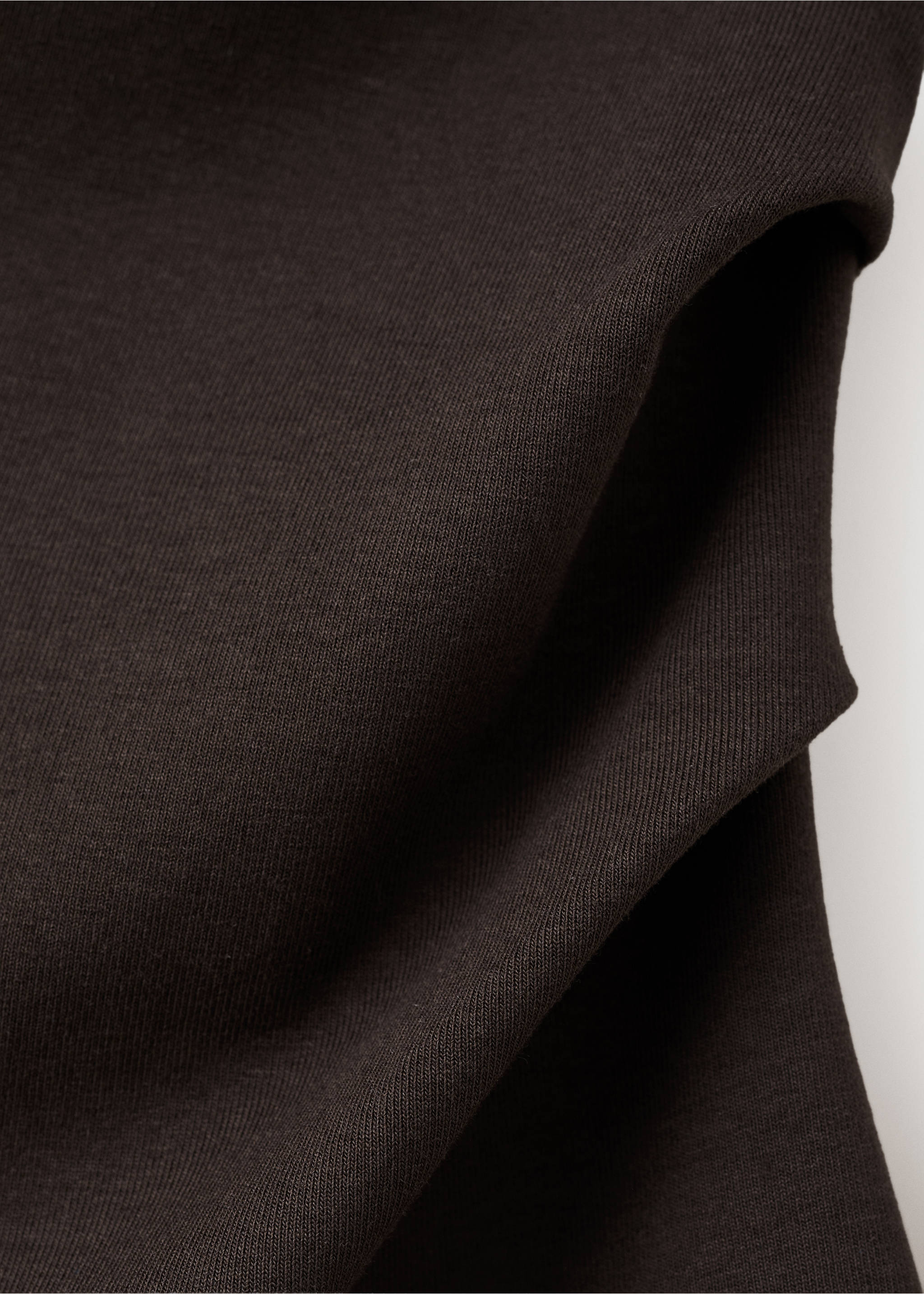T-shirt asymétrique froncé - Détail de l'article 0, Chocolat. Ref: 37071483-00.