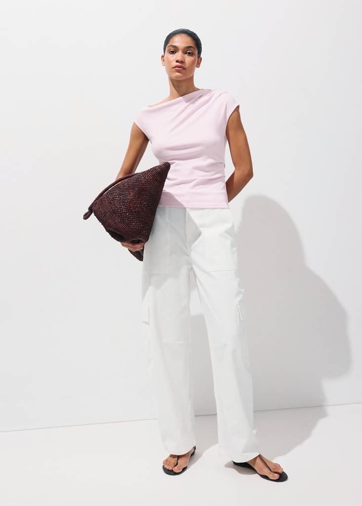 Asymmetrical ruched t-shirt - thumbnail 8