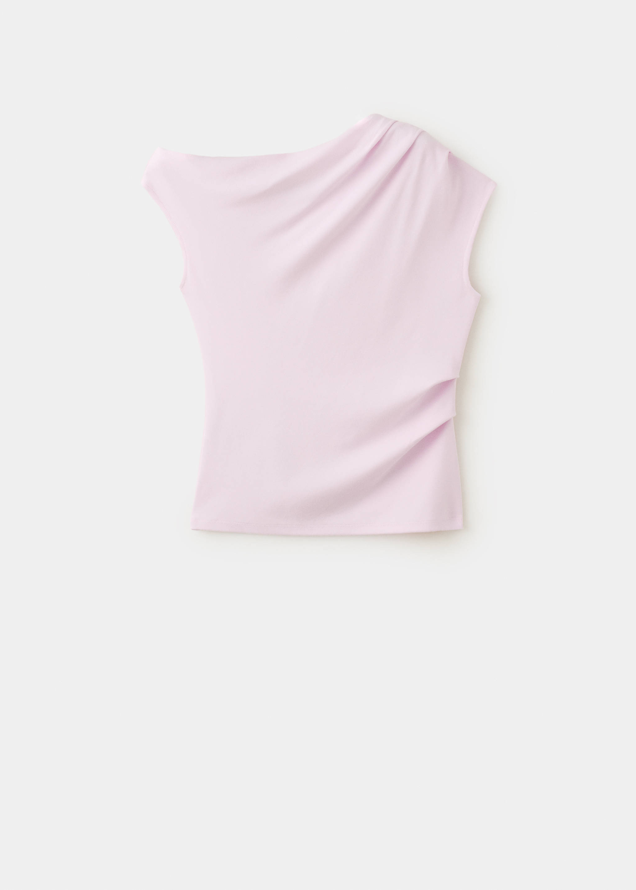 T-shirt assimétrica enrugada - Artigo sem modelo