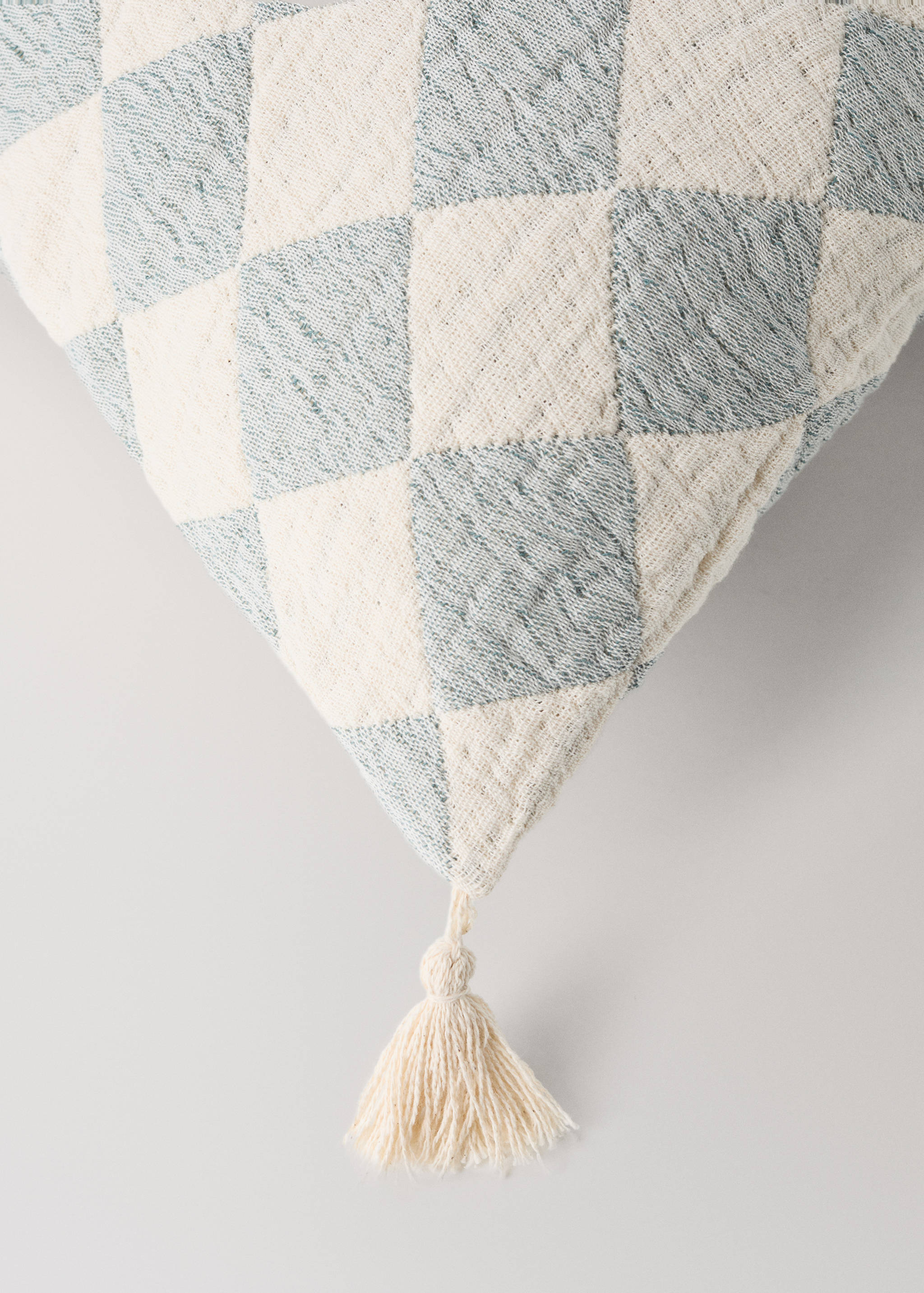 Bicolour diamond jacquard cushion cover 40x40cm - Details of the article 1