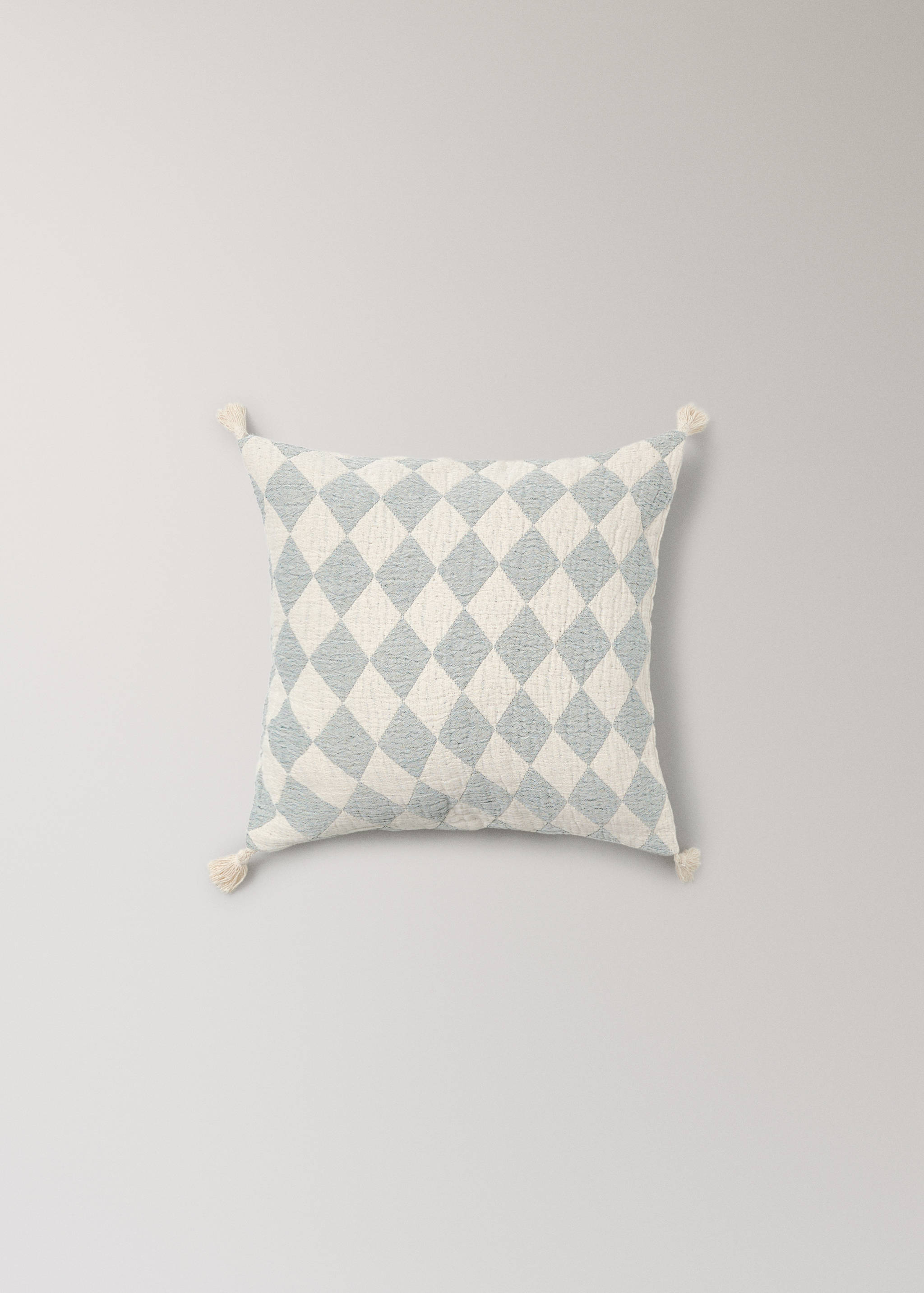 Bicolour diamond jacquard cushion cover 40x40cm - Article without model