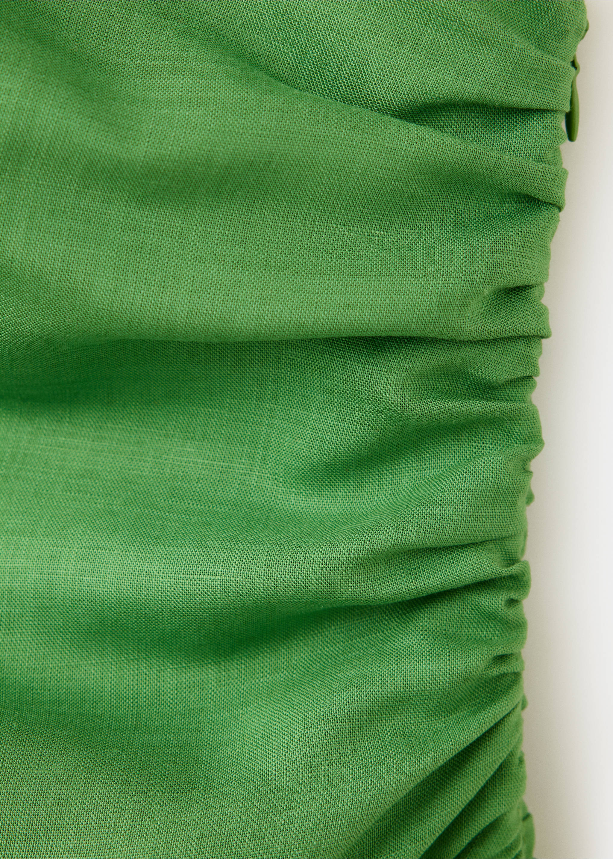 Robe asymétrique froncée - Détail de l'article 8, Vert. Ref: 37071494-00.