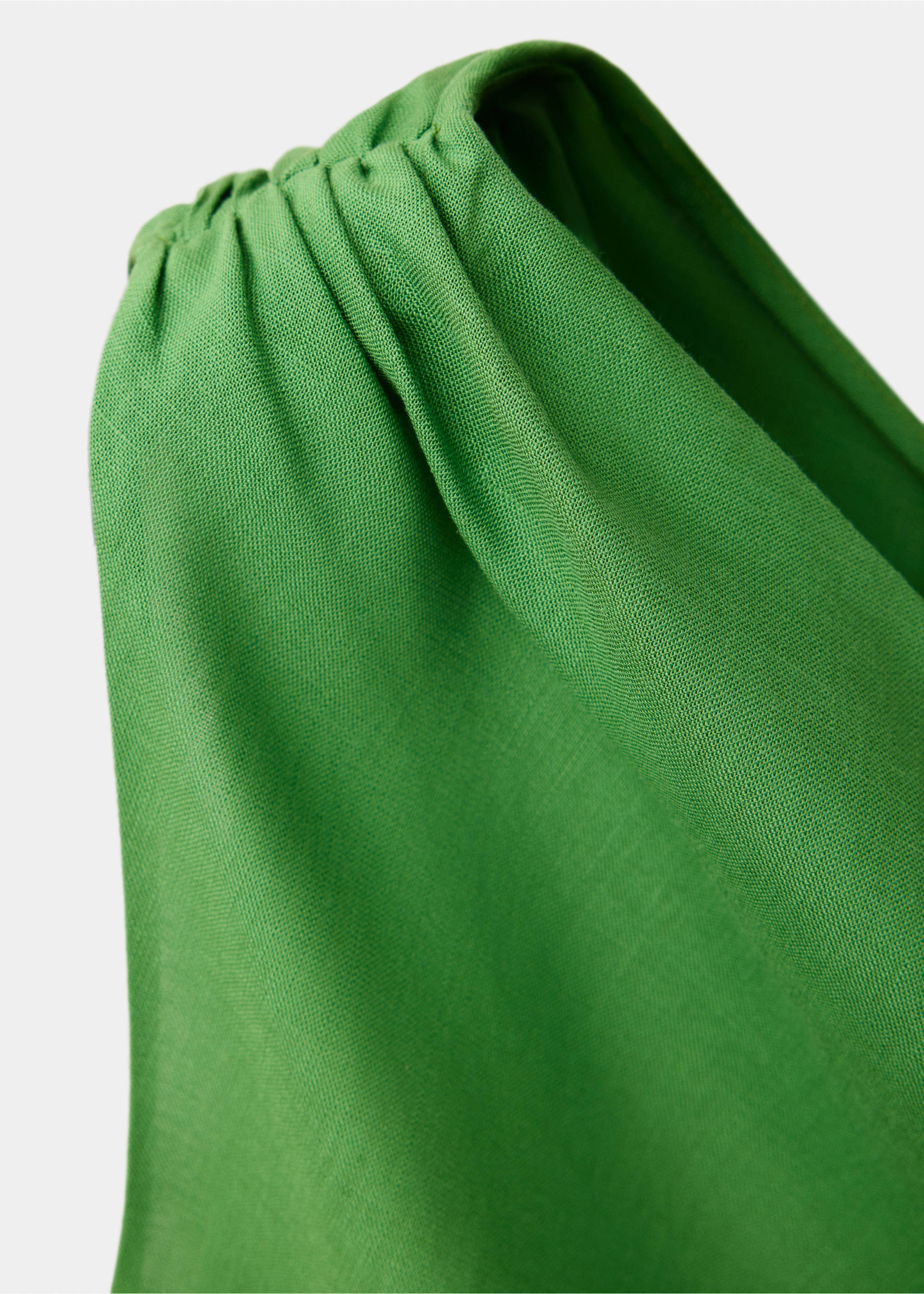Robe asymétrique froncée - Détail de l'article 0, Vert. Ref: 37071494-00.
