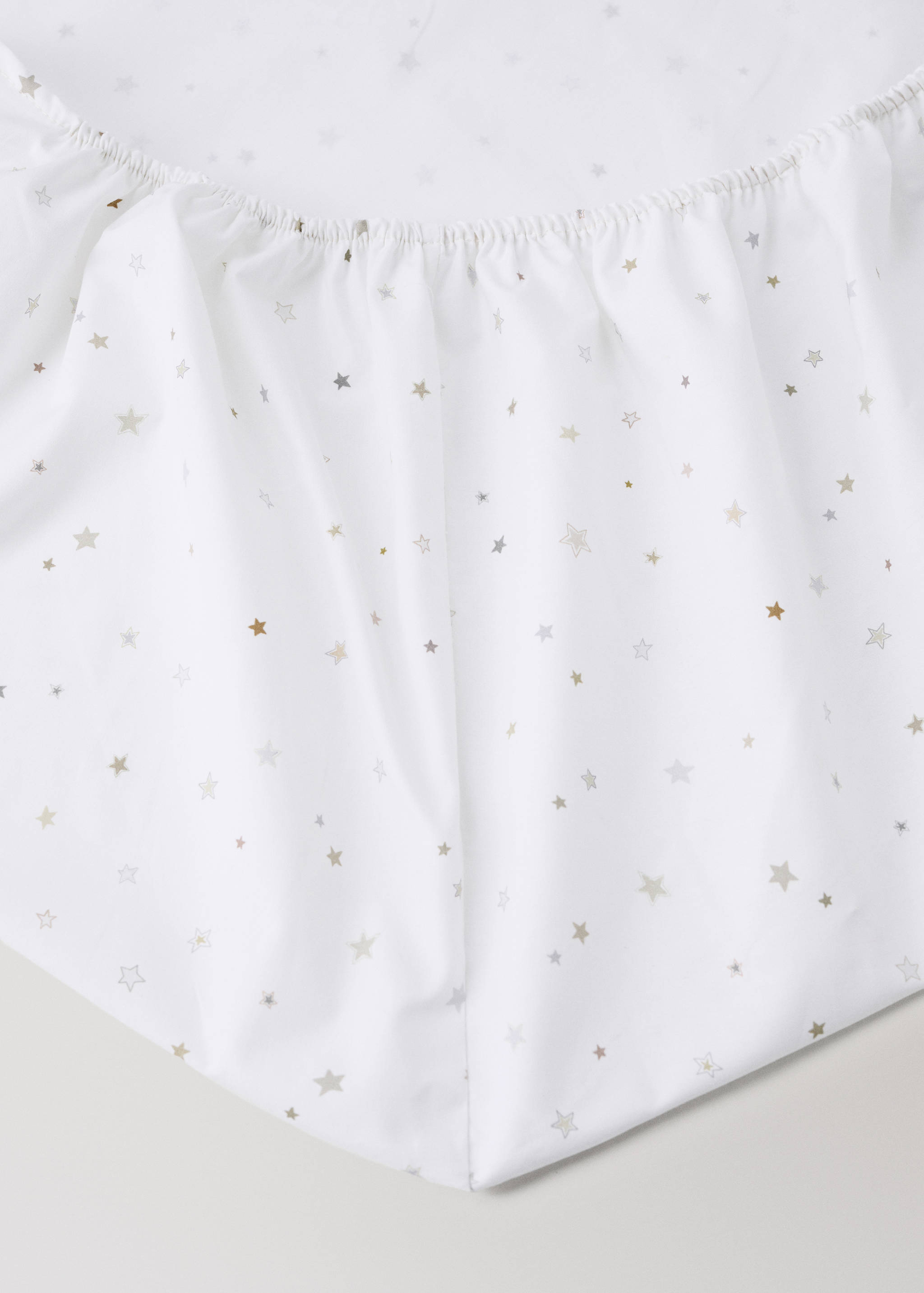 Sábana bajera infantil 100% algodón percal estrellitas cama 90 cm - Detalle del artículo 1