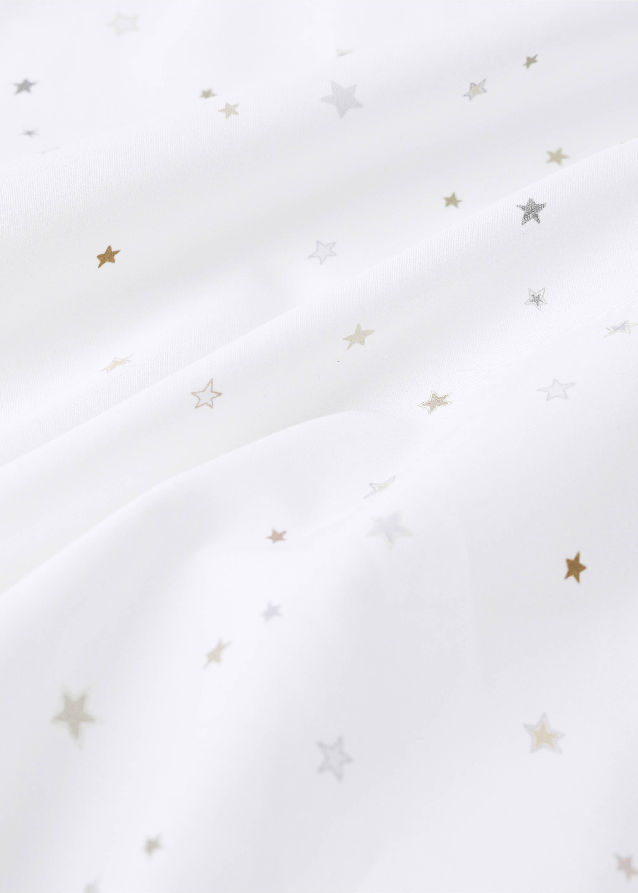 Sábana bajera infantil 100% algodón percal estrellitas cama 90 cm - Detalle del artículo 2, Arena. Ref: 37071498-00.