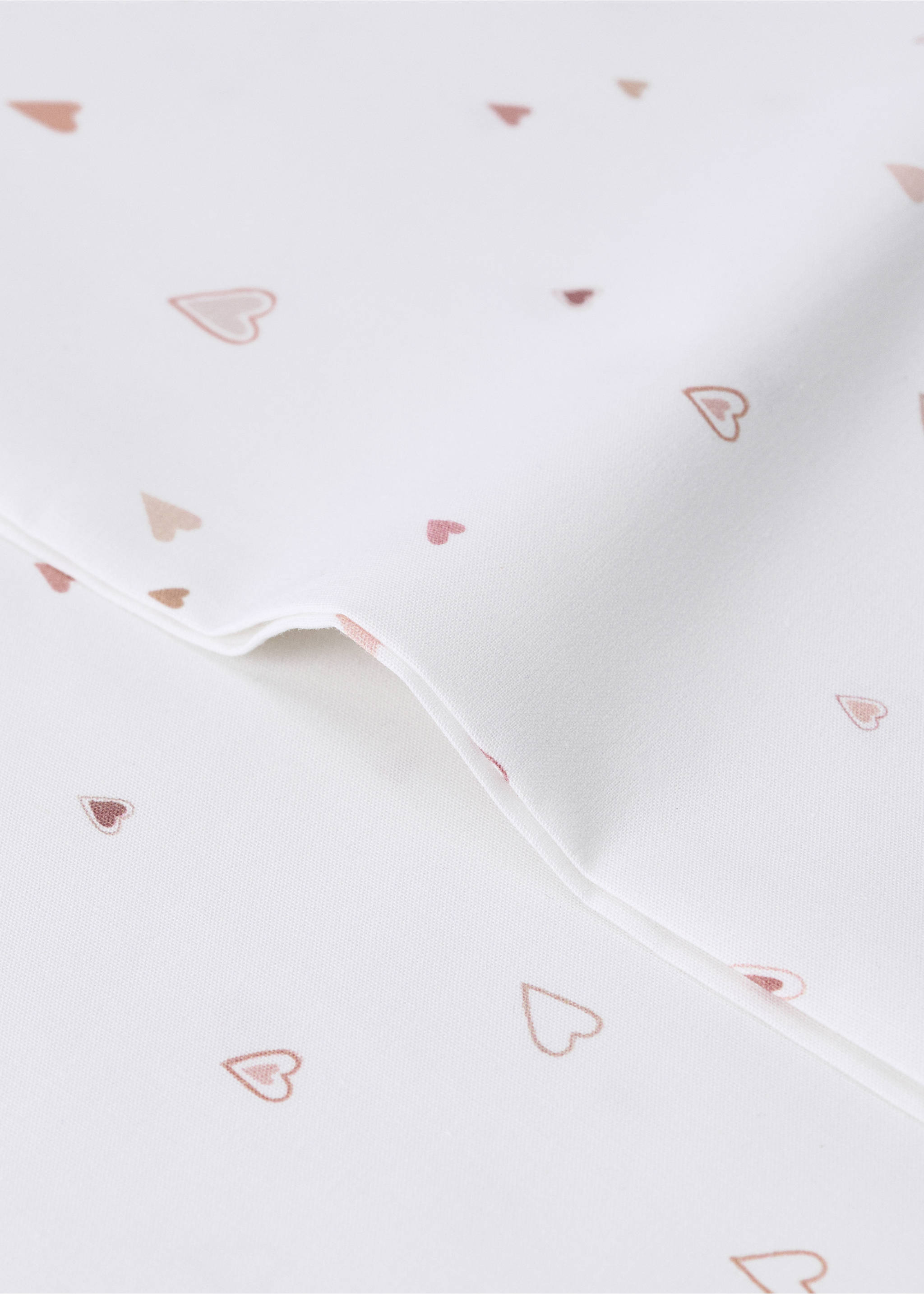 100% cotton duvet cover for cot, 100 x 120 cm - Details of the article 2, Nude. Ref: 37071499-00.
