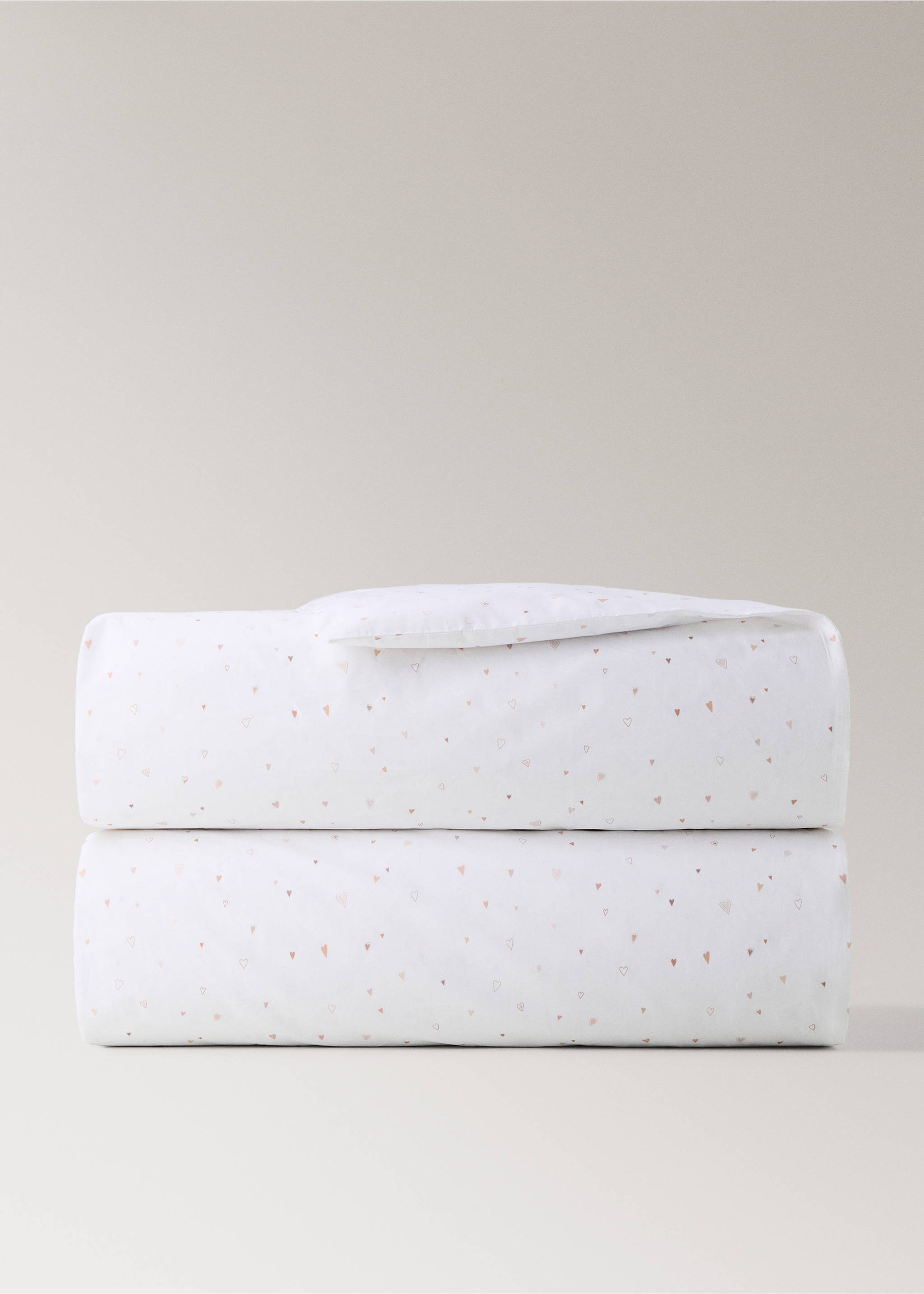 100% cotton duvet cover for cot, 100 x 120 cm - Article without model, Nude. Ref: 37071499-00.