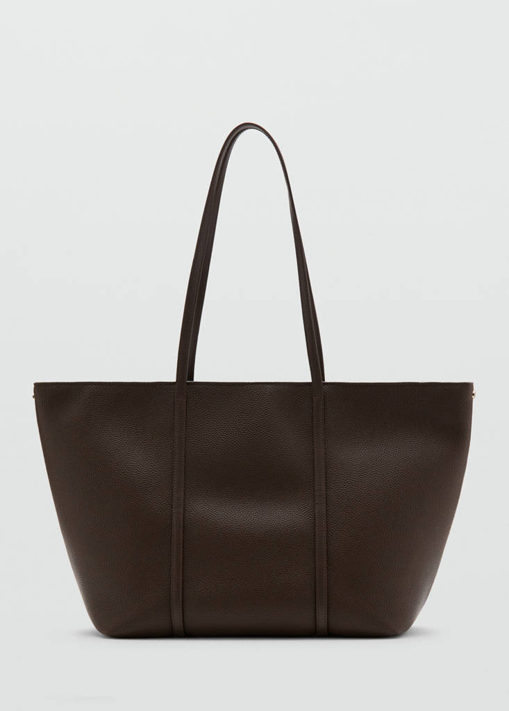 Shopper bag with double handle — Chocolate