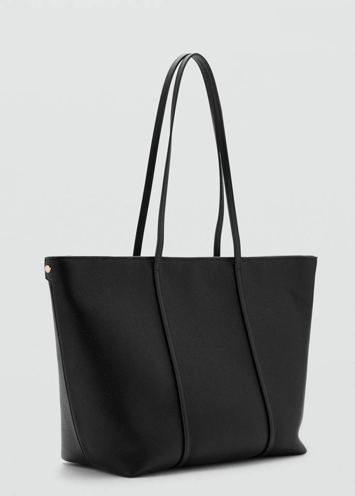 Shopper bag with double handle — Black