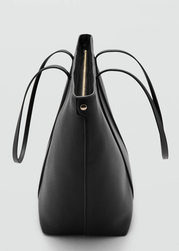 Shopper bag with double handle — Black