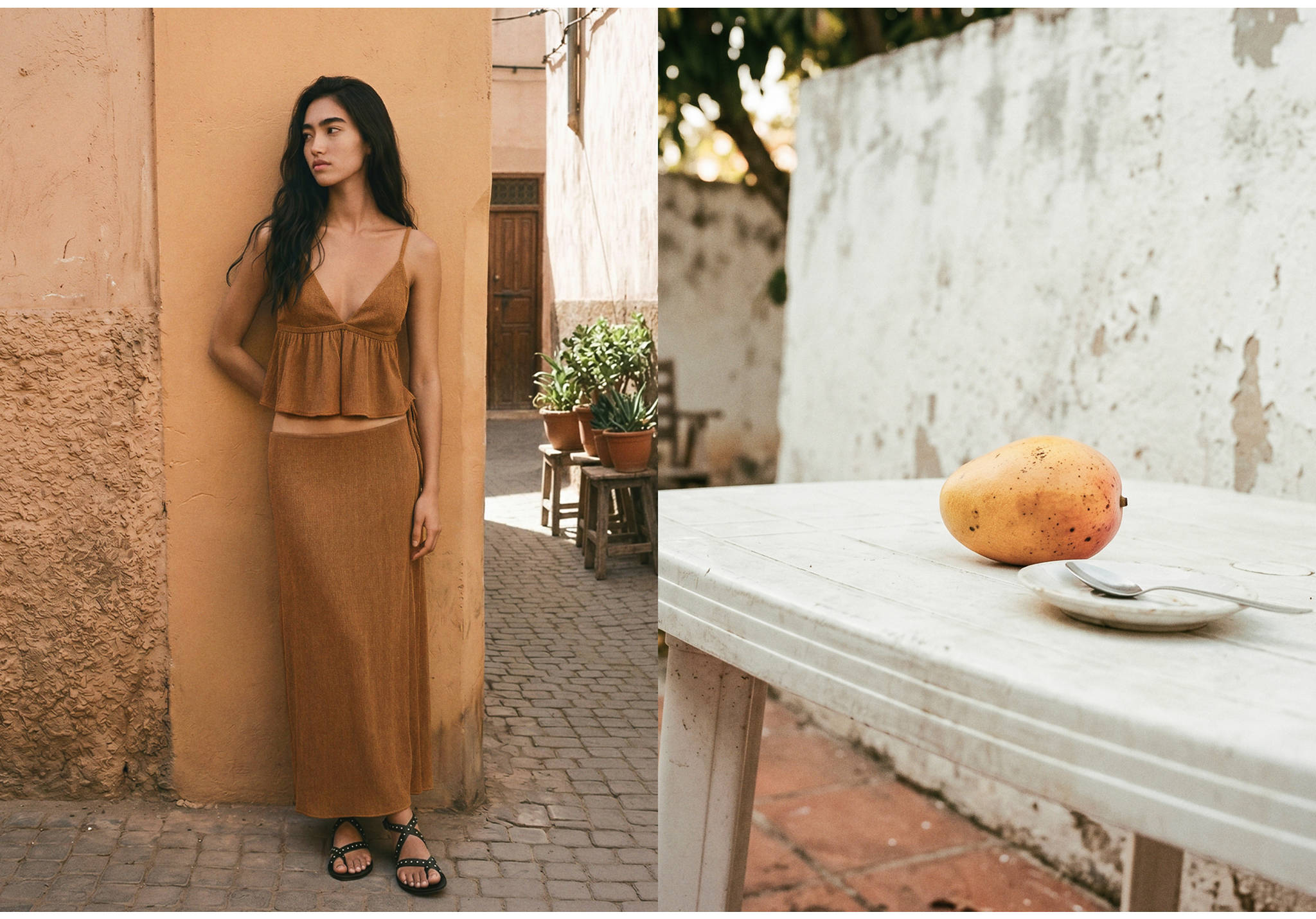 Wrap flowy skirt - Panoramic plane