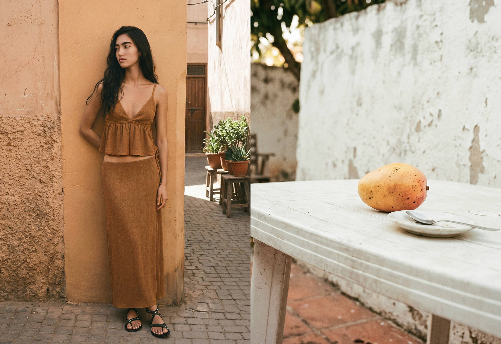 Wrap flowy skirt - Panoramic plane