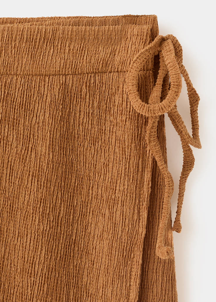 Wrap flowy skirt — Burnt Orange