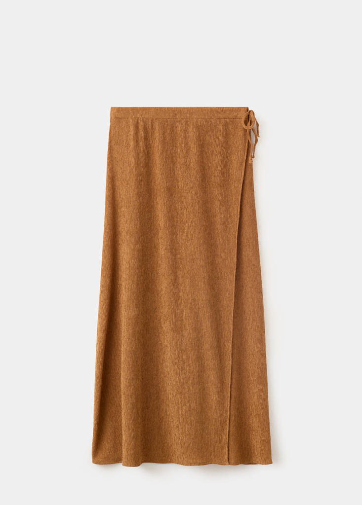 Wrap flowy skirt — Burnt Orange