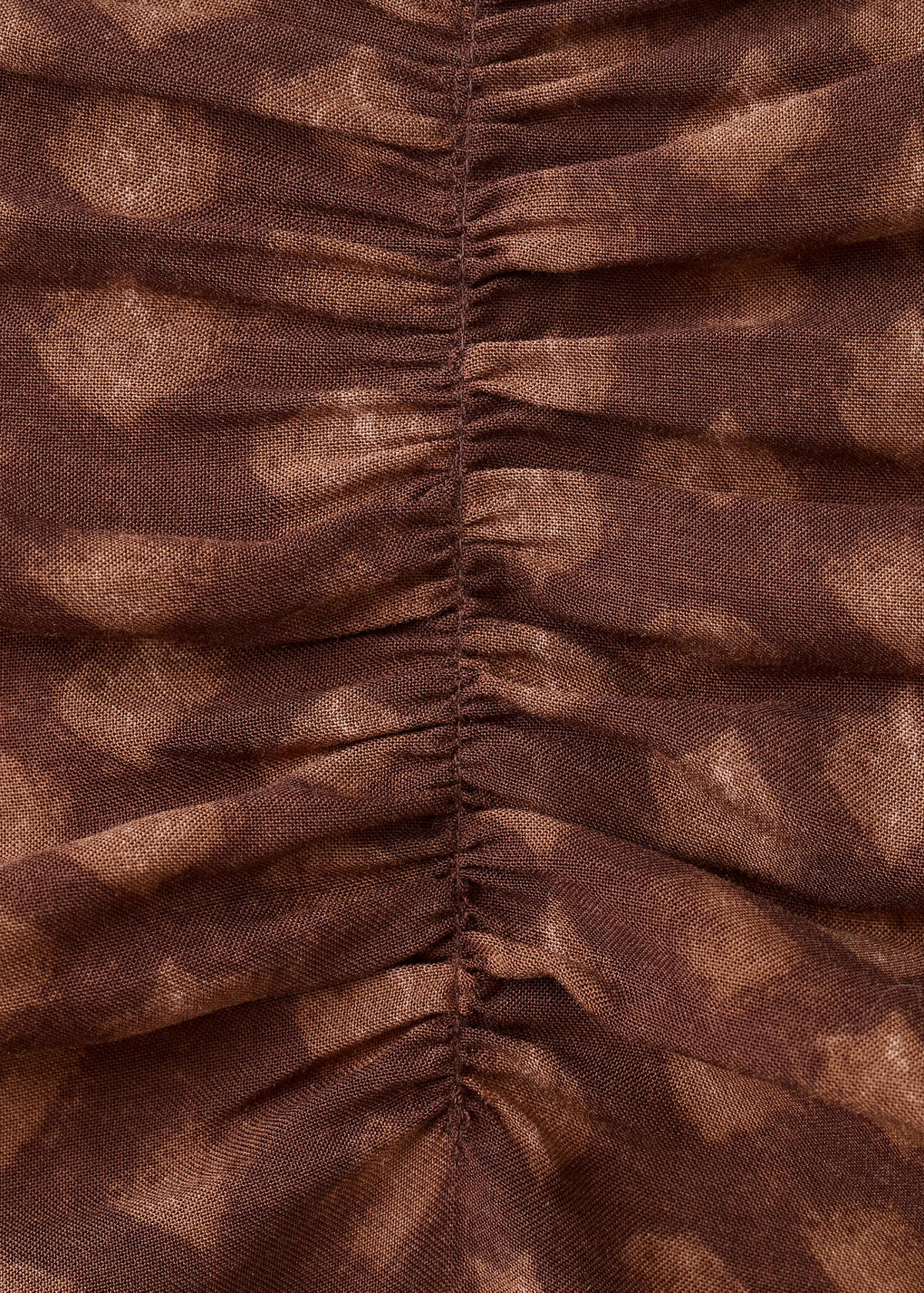 Printed chiffon skirt — Russet