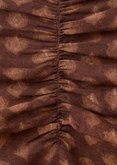 Printed chiffon skirt — Russet 5