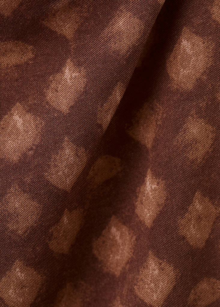 Printed chiffon skirt — Russet
