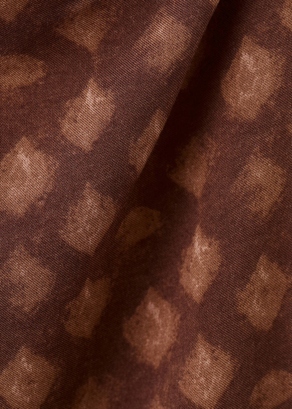 Printed chiffon skirt — Russet