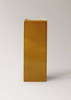 Small 100% ceramic vase — Ochre 6