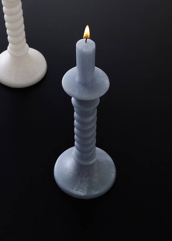 Decorative candelabra candle — Light Heather Grey
