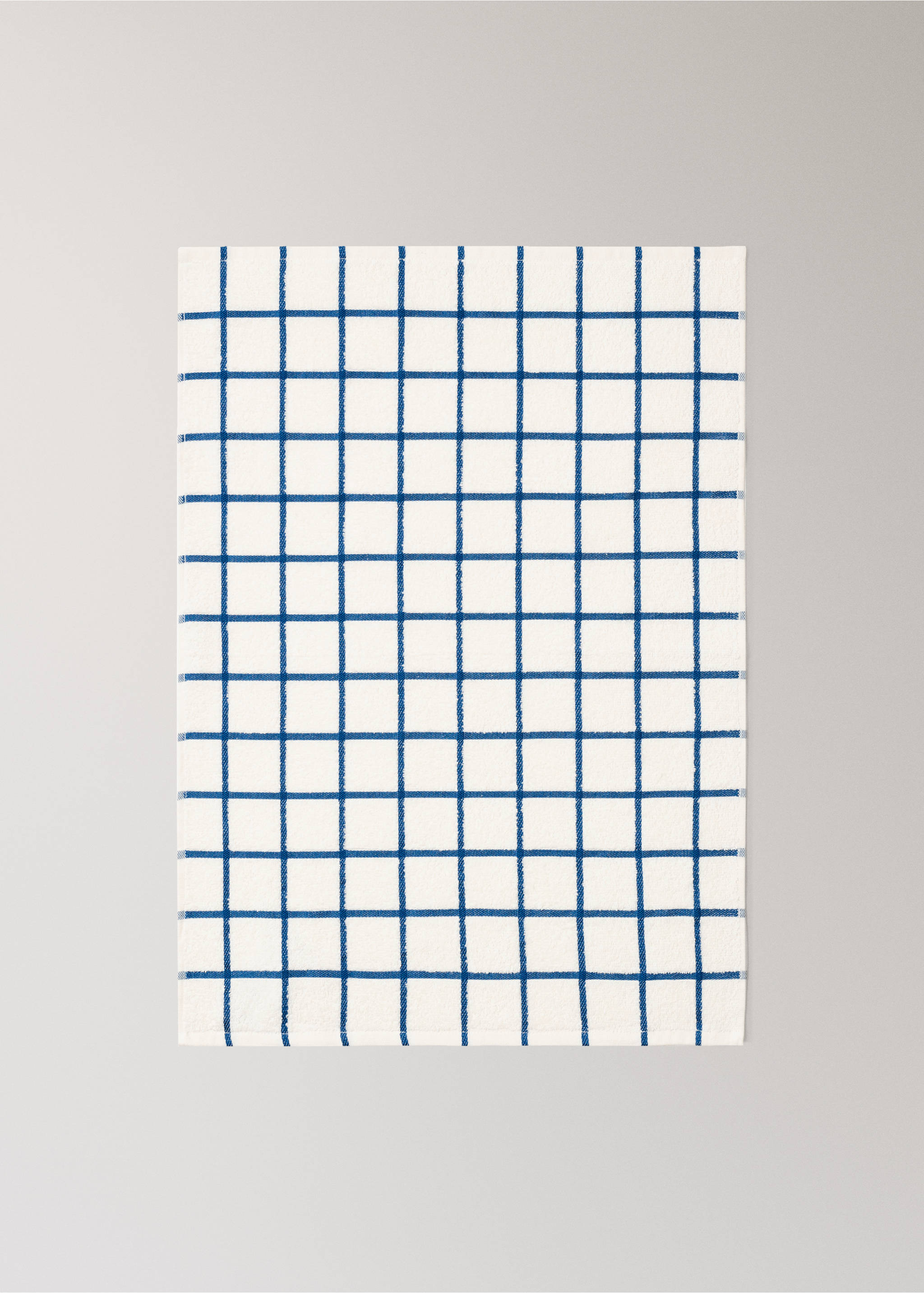 Küchentuch aus Baumwollfrottee mit ausgefranster Kante - Detail des Artikels 1, Indigoblau. Ref: 37071517-00.
