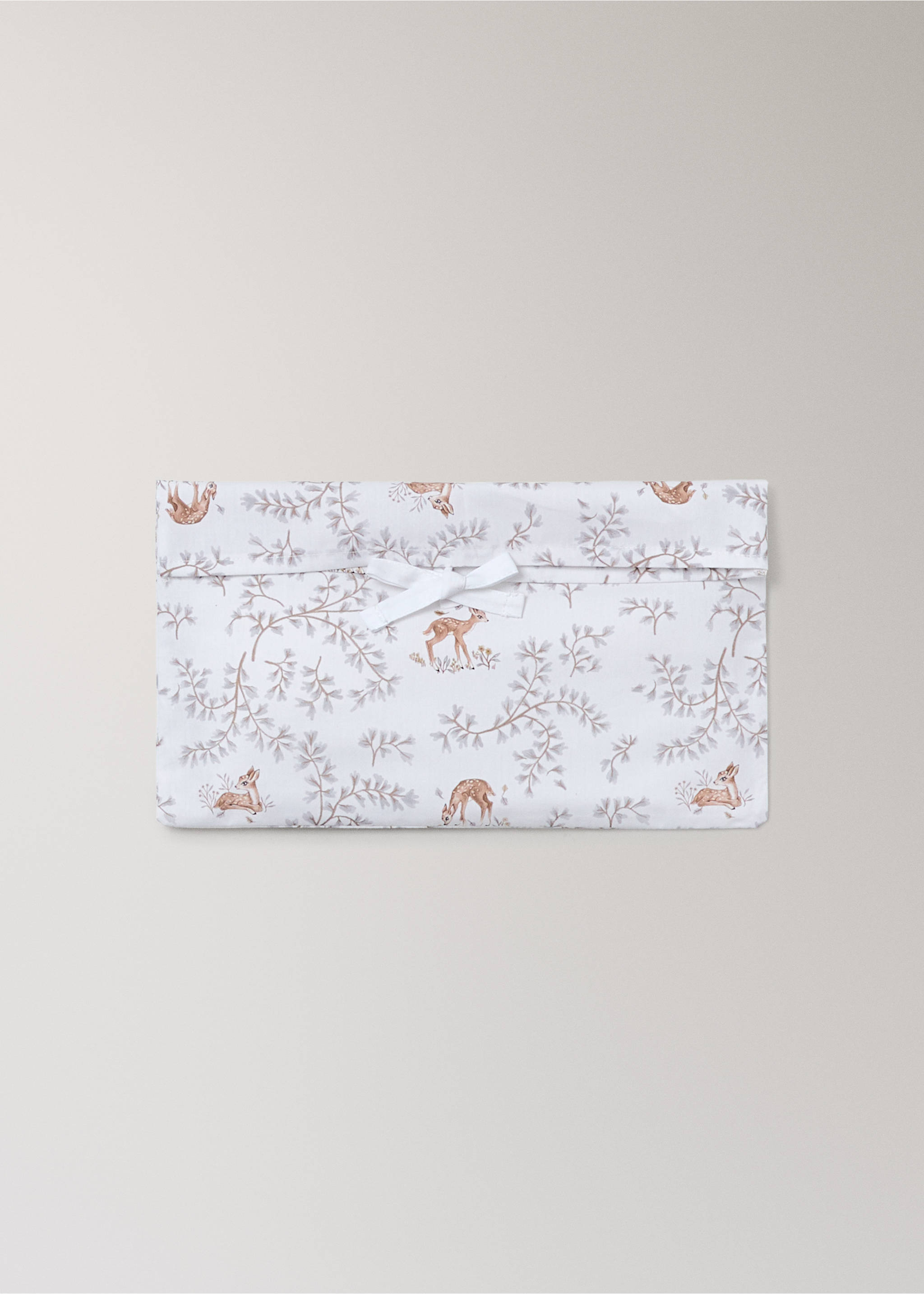 Printed 100% cotton cot bedding set - Details of the article 2, Grey. Ref: 37071522-00.