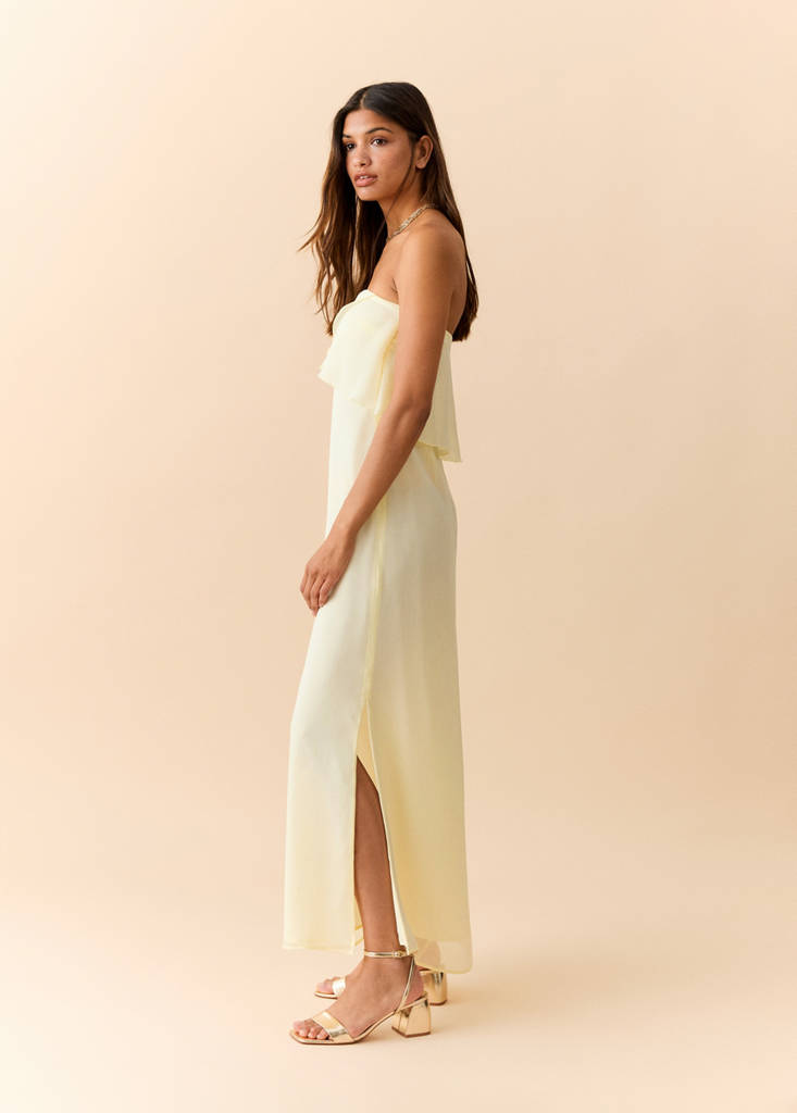 Strapless dress — Yellow