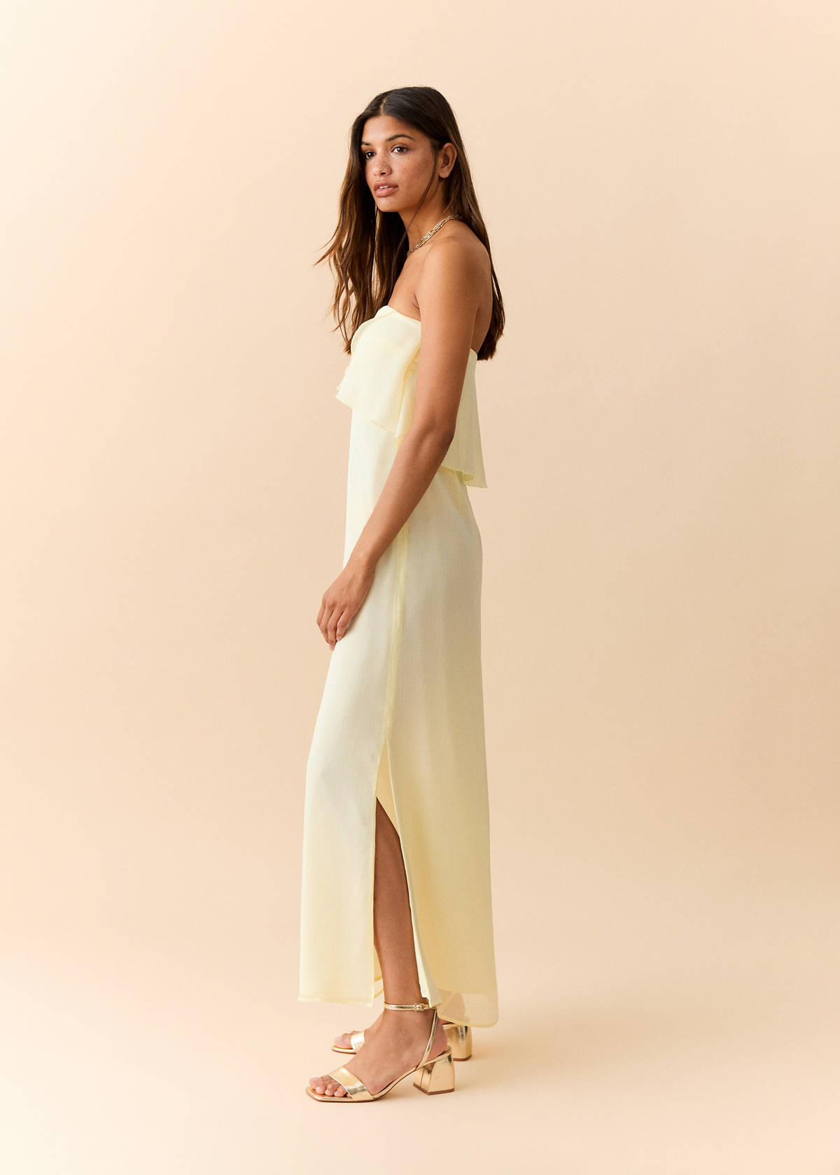 Strapless dress — Yellow