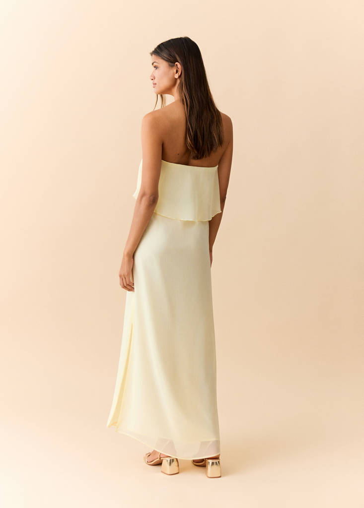 Strapless dress — Yellow