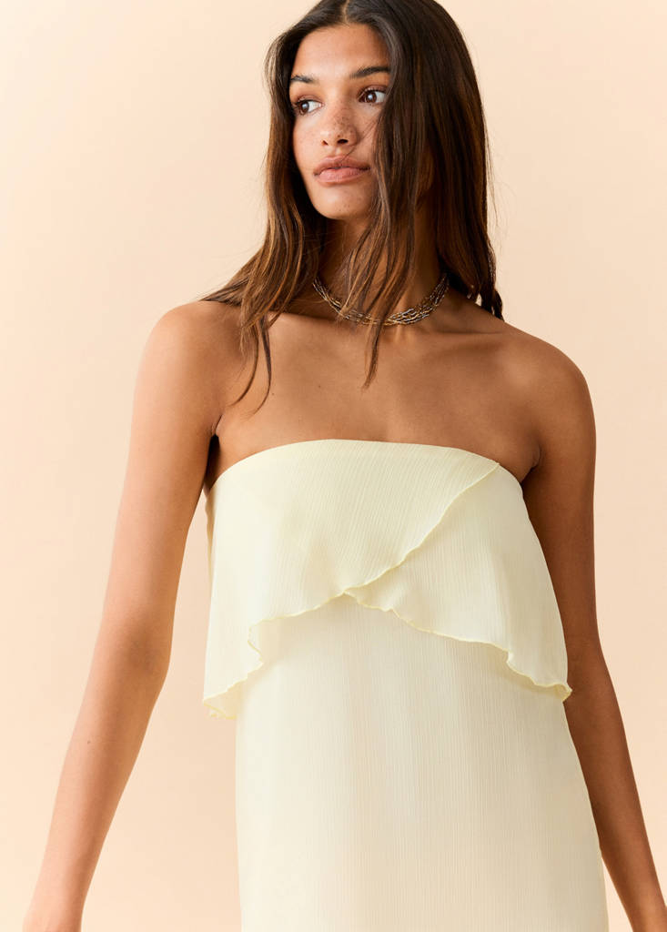 Strapless dress — Yellow