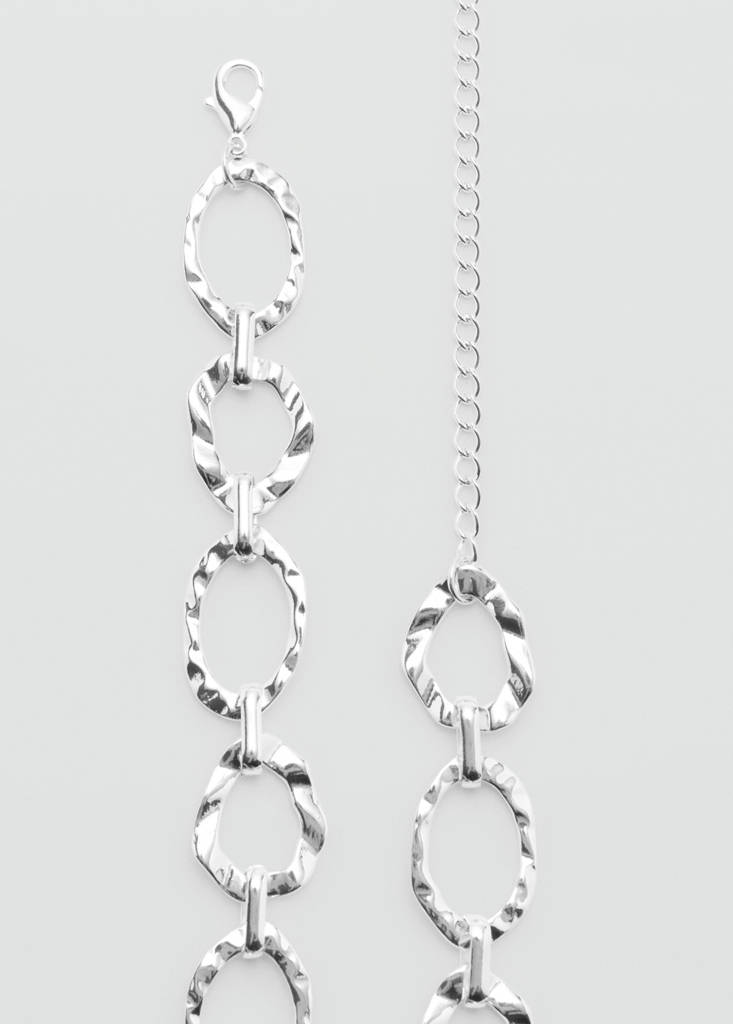 Metal chain belt — Silver