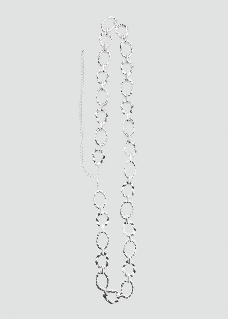 Metal chain belt — Silver