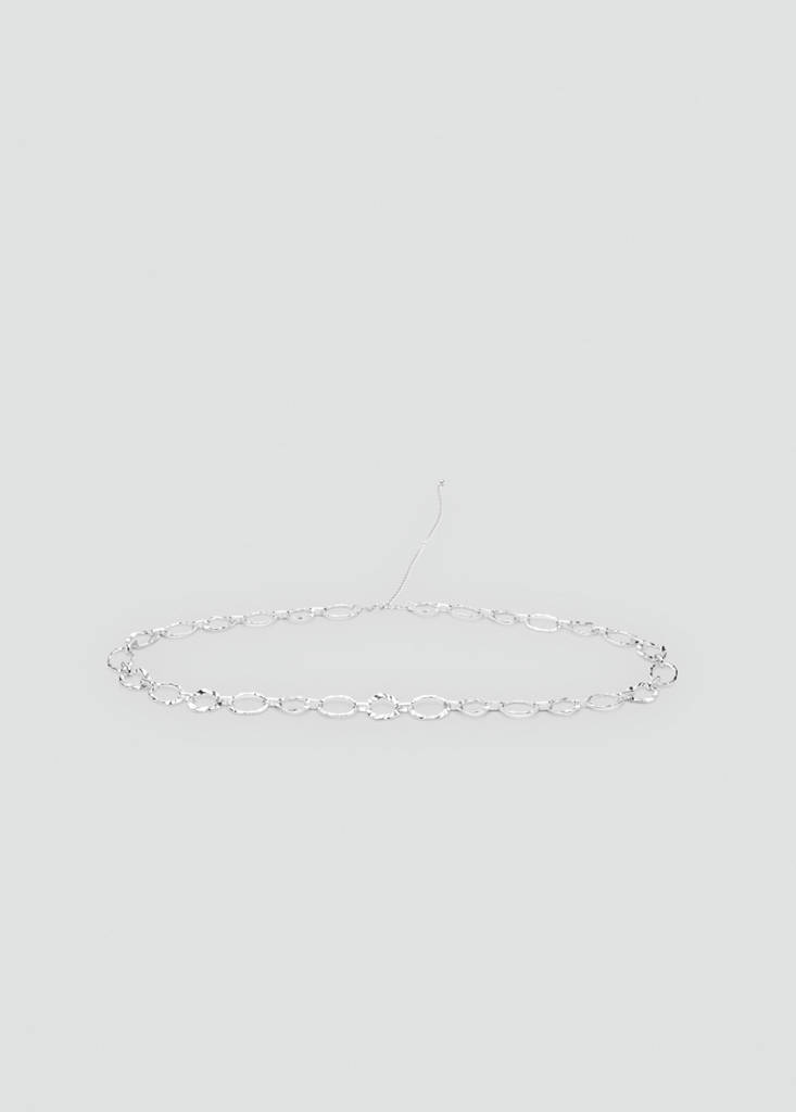 Metal chain belt — Silver