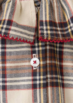 Two-piece cotton checked pyjama set — Red 2
